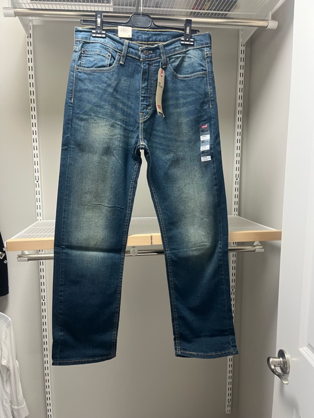 Levi's Men's Blue Low Rider Straight Jeans with Faded Detail NWT 33x30